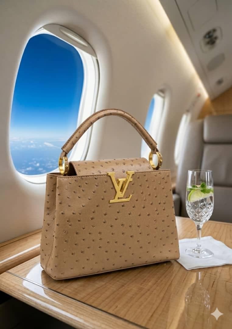 Sac à Main LV Autruche Camel Luxe - 1