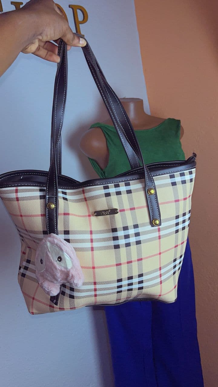 Grand Sac Cabas Chic à Carreaux Classiques - Boutique