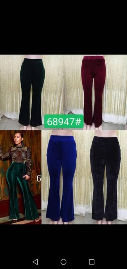 Pantalon Pattes d'Eph en Velours Chic - Réf 68947# - Boutique