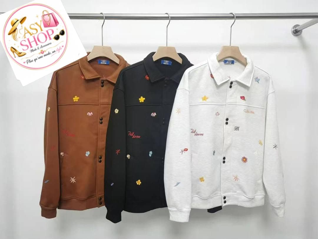 Veste Surchemise Brodée Fleurie ASY - Boutique