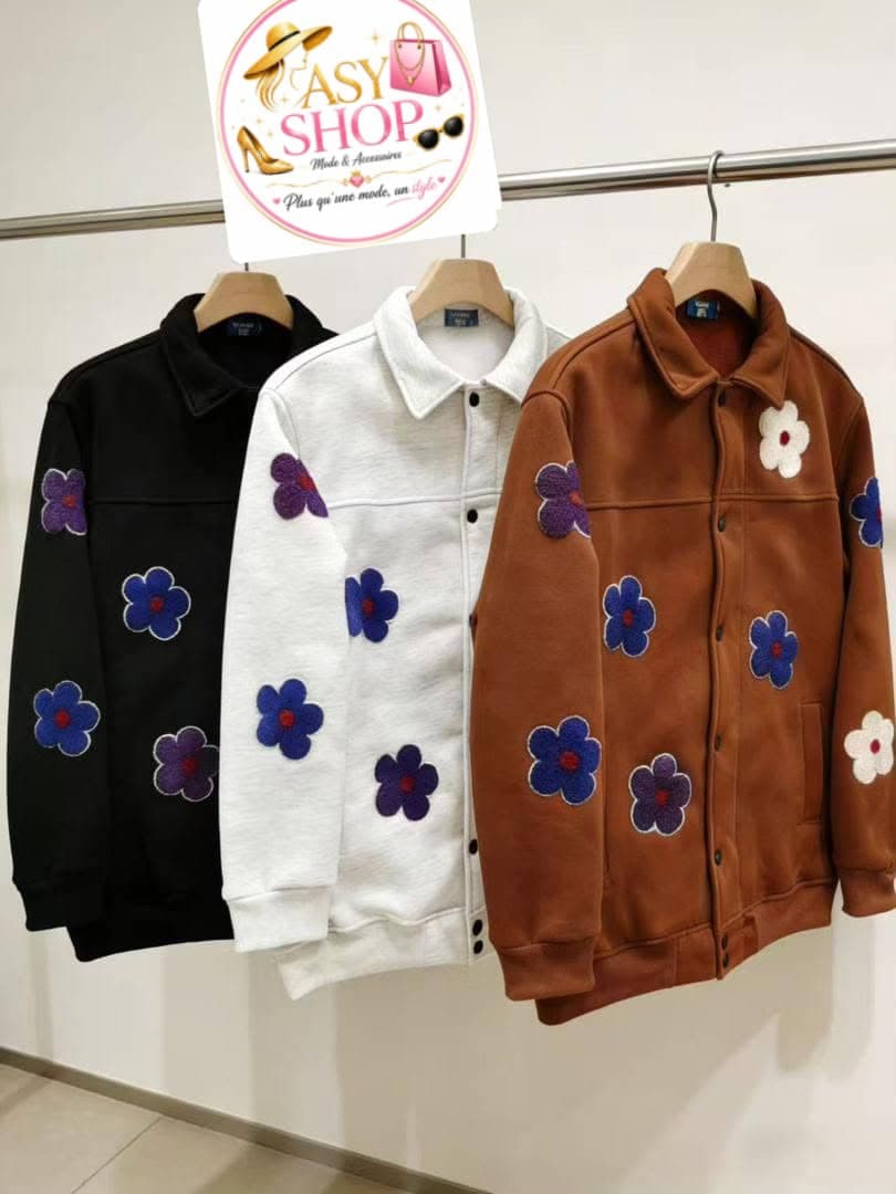Veste Varsity Fleurie Flower Power ASY - Boutique