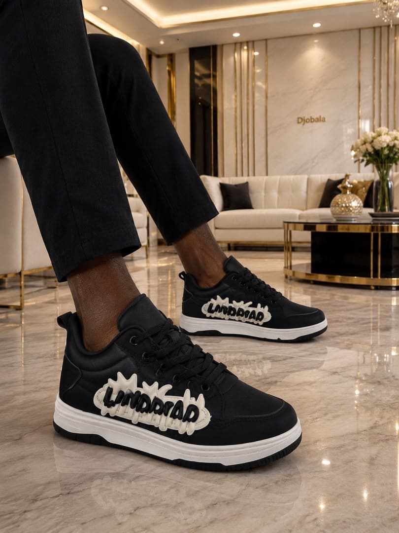 Basket Streetwear "Laddiad" Noir & Blanc - Boutique