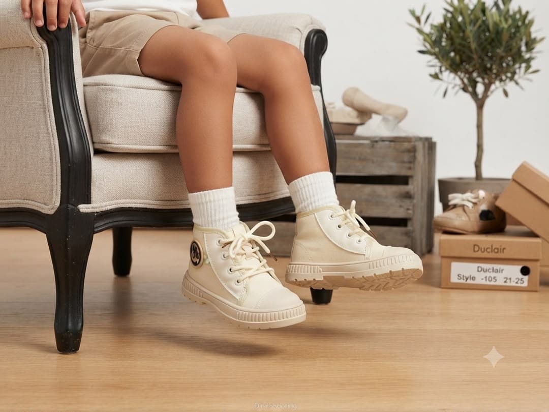 Bottines Enfant Duclair Beige - Style Urbain & Confort - Boutique