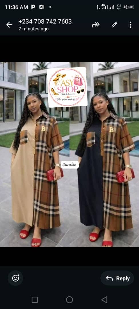 Robe Chemise Longue Plaid & Uni Chic - Boutique
