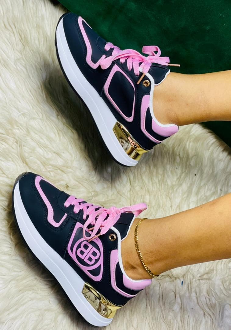 Baskets Urbaines BB Glow Rose & Or - 1