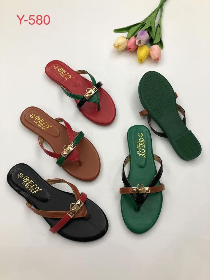 Mules Tongs BELY Cadenas Doré