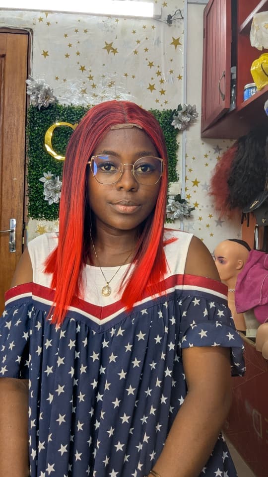 Perruque Lace Wig Ombré Rouge Vif