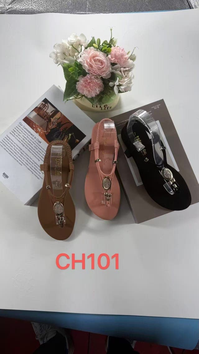 Sandales Tong Strass CH101 Élégance