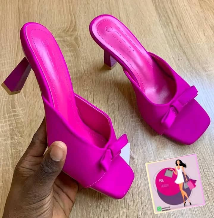 Mules à Talons Fuchsia Chic Nœud - Boutique